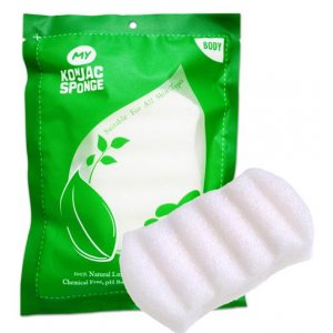  All Natural Fiber Pure Body Sponge (Green)