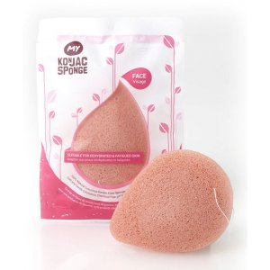 All Natural Fiber French Pink Clay Facial Sponge (Light Pink)