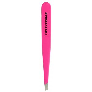 1230-NP Neon Pink Slant Tweezer Stainless