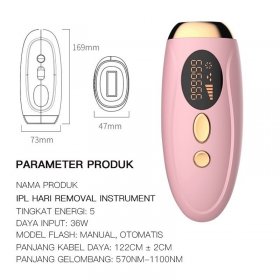 IPL Hair Removal Epilator Tubuh (Biru Muda)