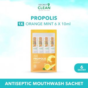 Propolis Antiseptic Mouthwash Orange Mint Sachet (6X10ml)