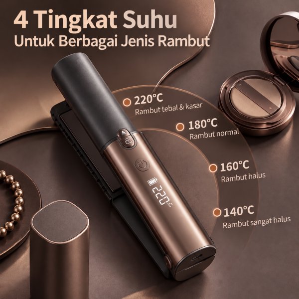 Portable Hair Straightener Wireless (2000 mAH)